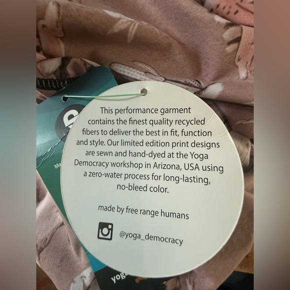 NWT. Yoga Democracy. Stokasaurus Printed Yoga Leggings Extra Long (32"). XS - Picture 13 of 15